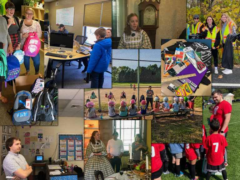 Collage of GlobalHMA giving back to community