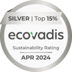 Silver, Top 15% Sustainability Rating with Ecovadis!